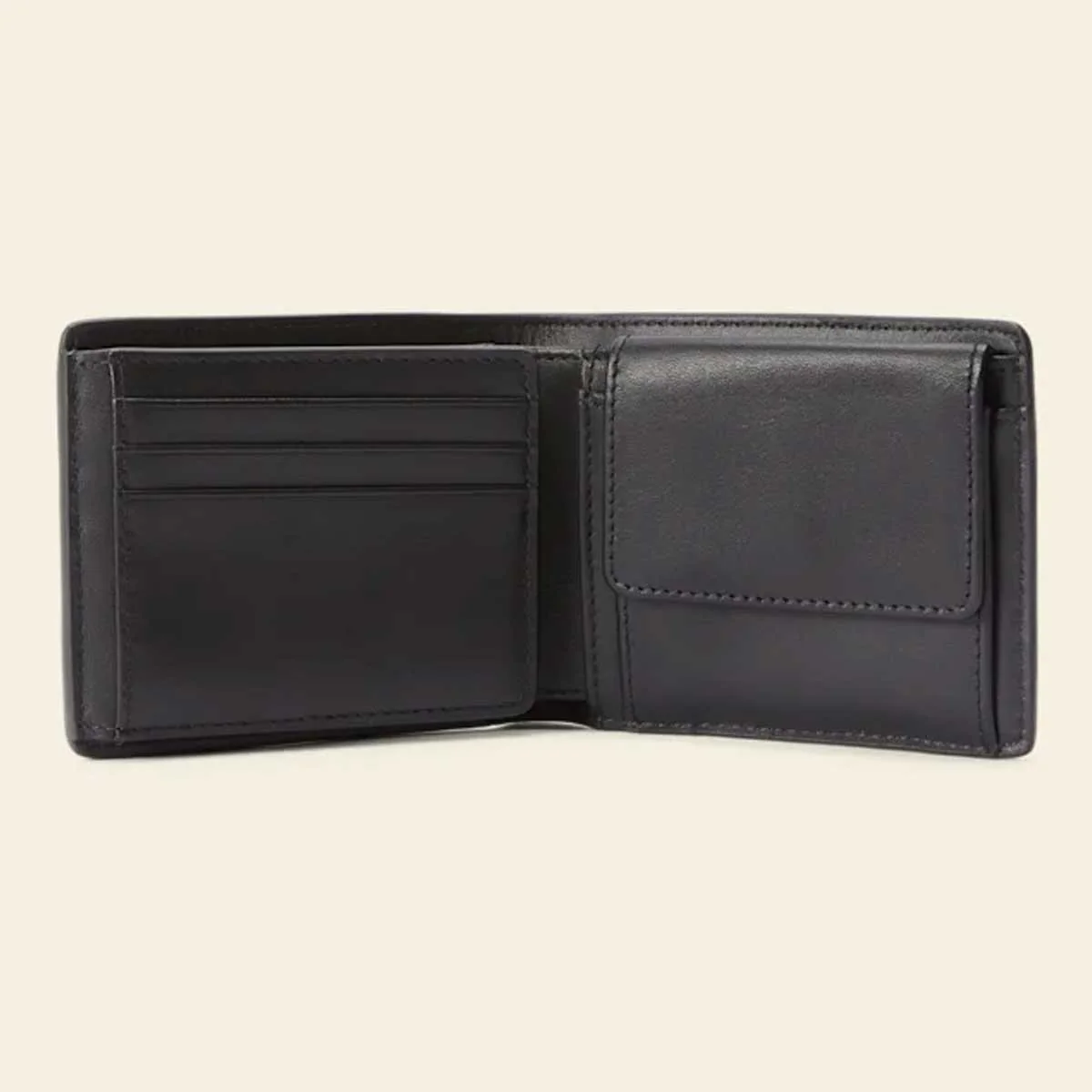 RM WILLIAMS Mens Leather Wallet with Coin Pocket & Tab - Black - Image 2