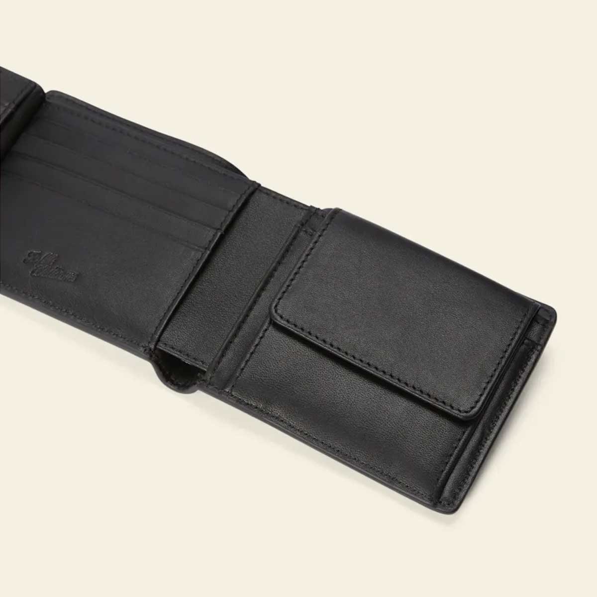 RM WILLIAMS Mens Leather Wallet with Coin Pocket & Tab - Black - Image 3