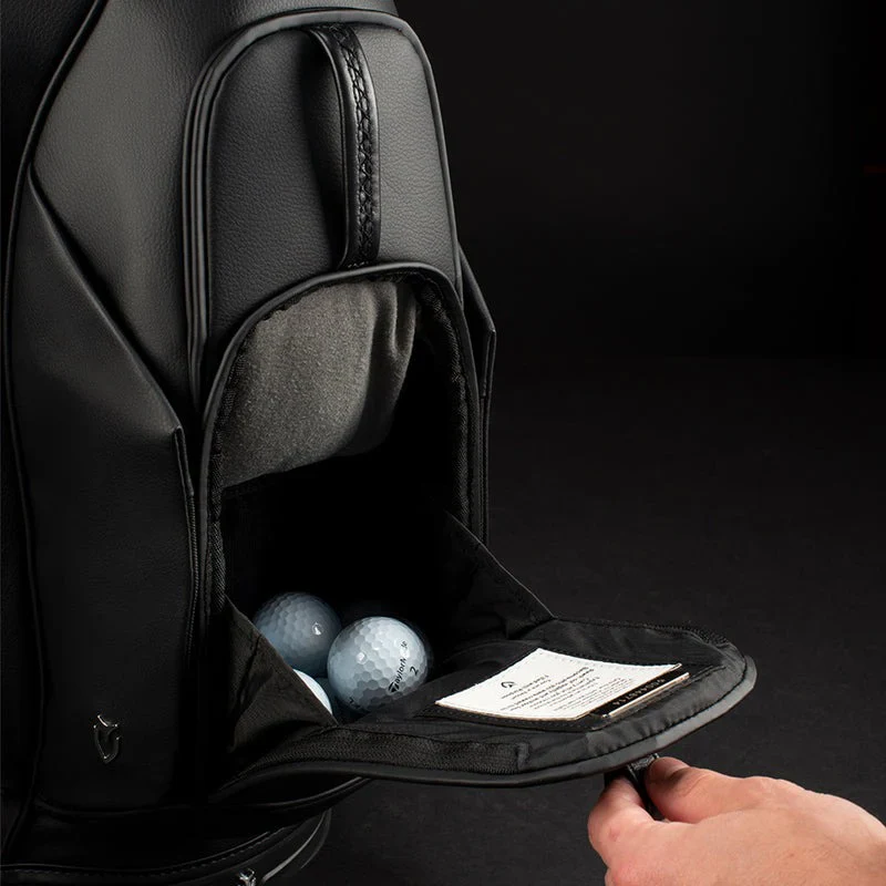 VESSEL Lux Carbon Stand Golf Bag - Pebbled White - Image 7
