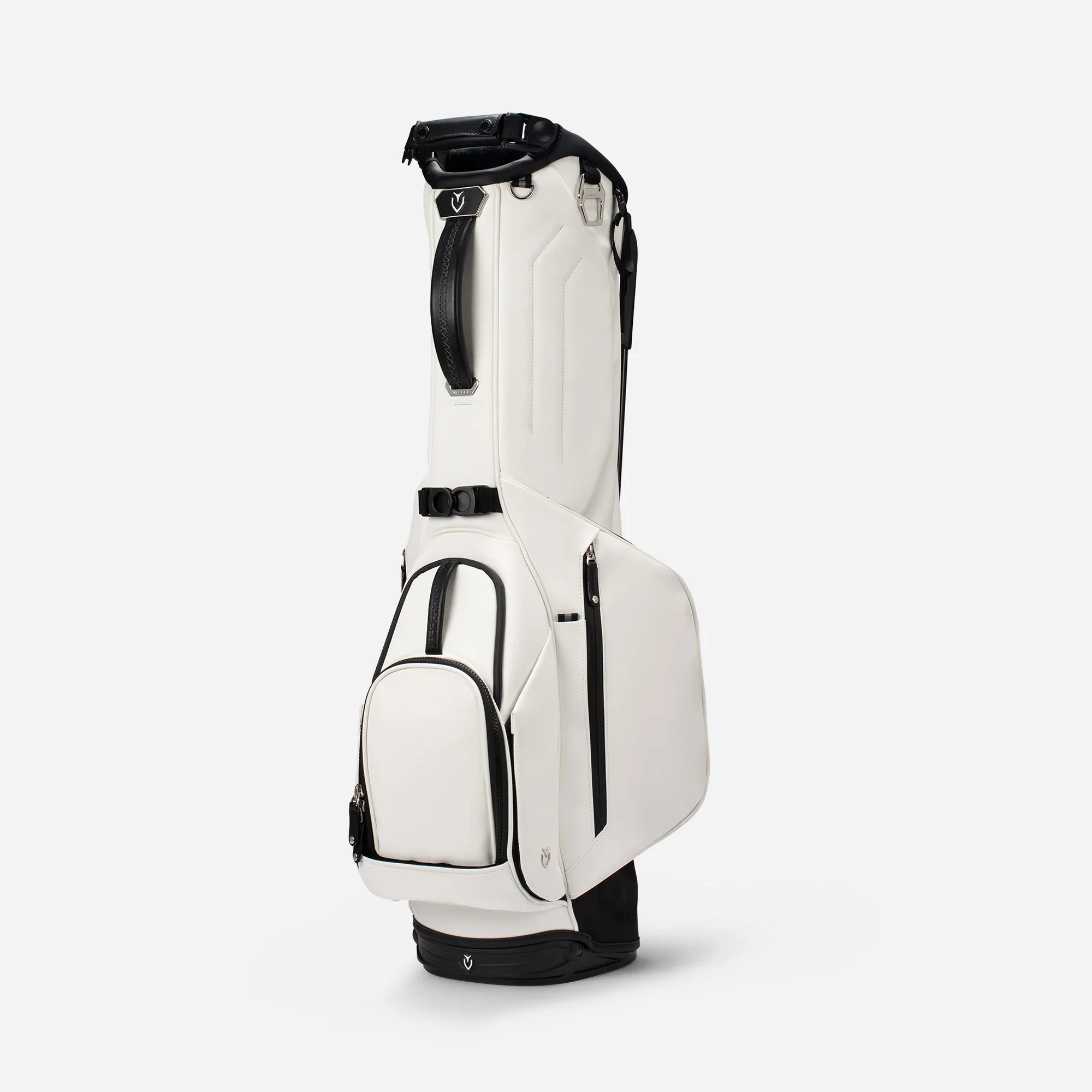 VESSEL Lux Looper Stand Golf Bag - Crosshatch White - Image 3