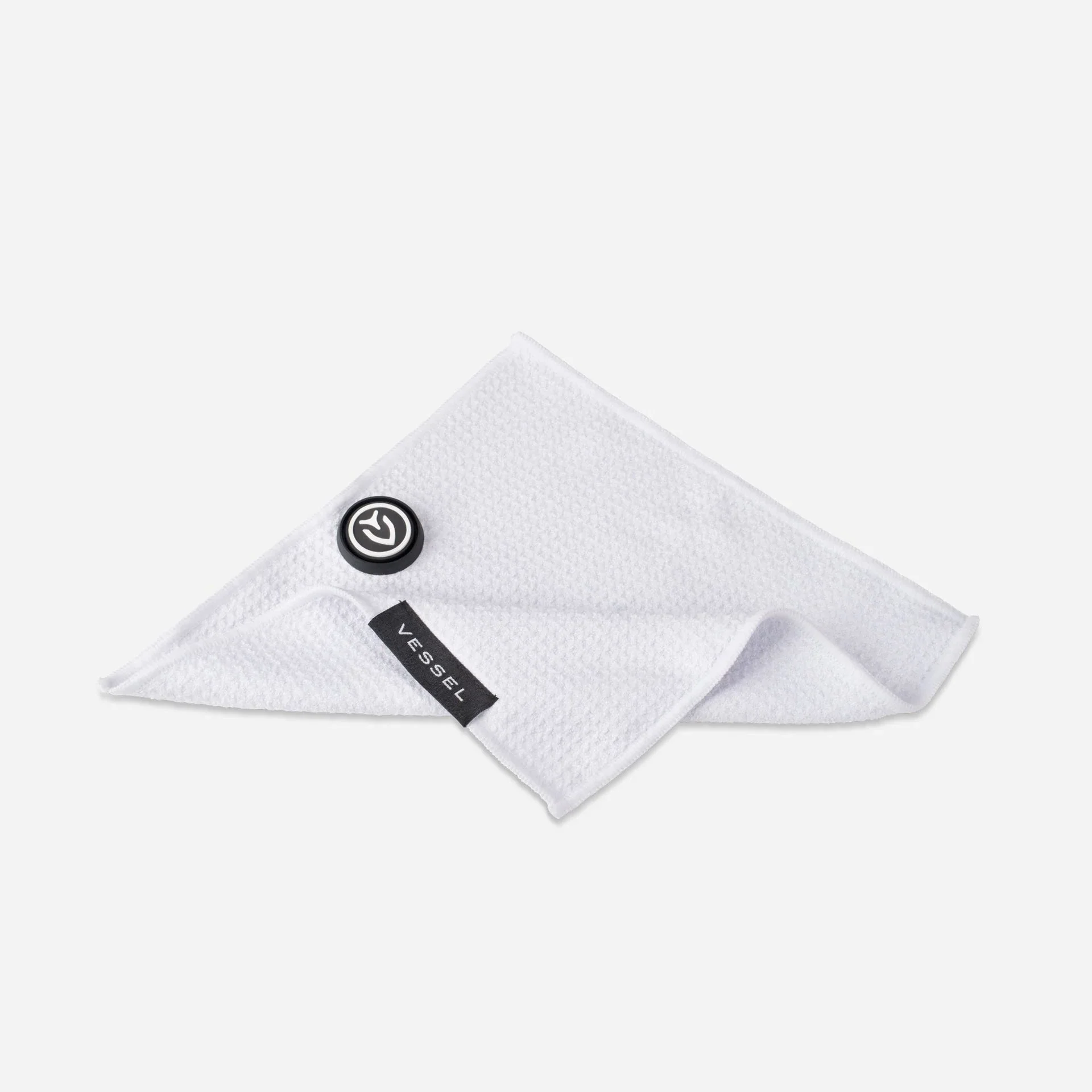 VESSEL Magnetic Golf Towel 10" x 10" - White - Image 2
