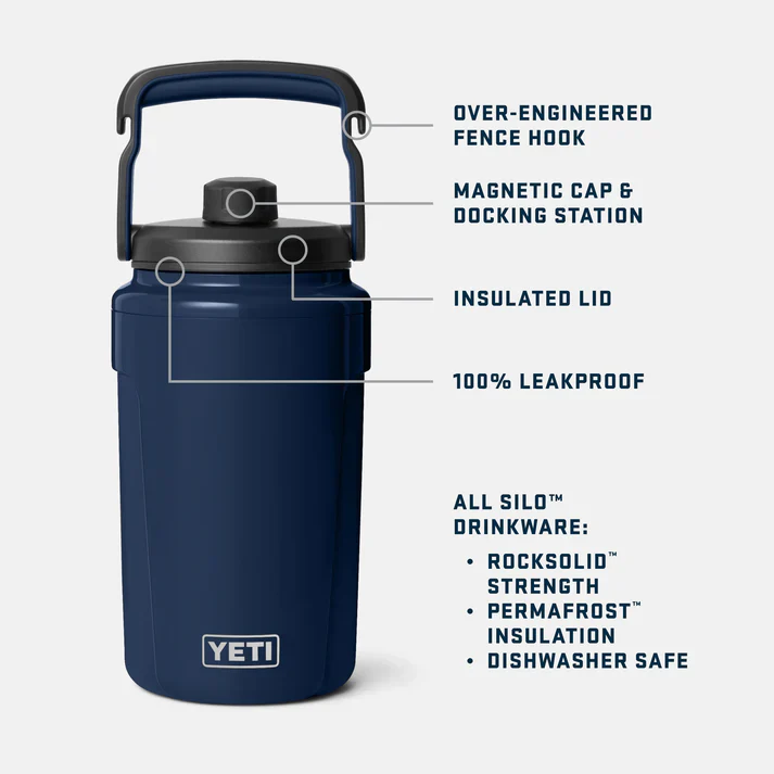 YETI Silo Half Gallon (1.89L) Jug With Magdock Chug Cap - Black - Image 5