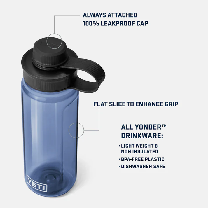 YETI Yonder 25 OZ (750ml) Water Bottle with Tether Cap - Clear - Image 5
